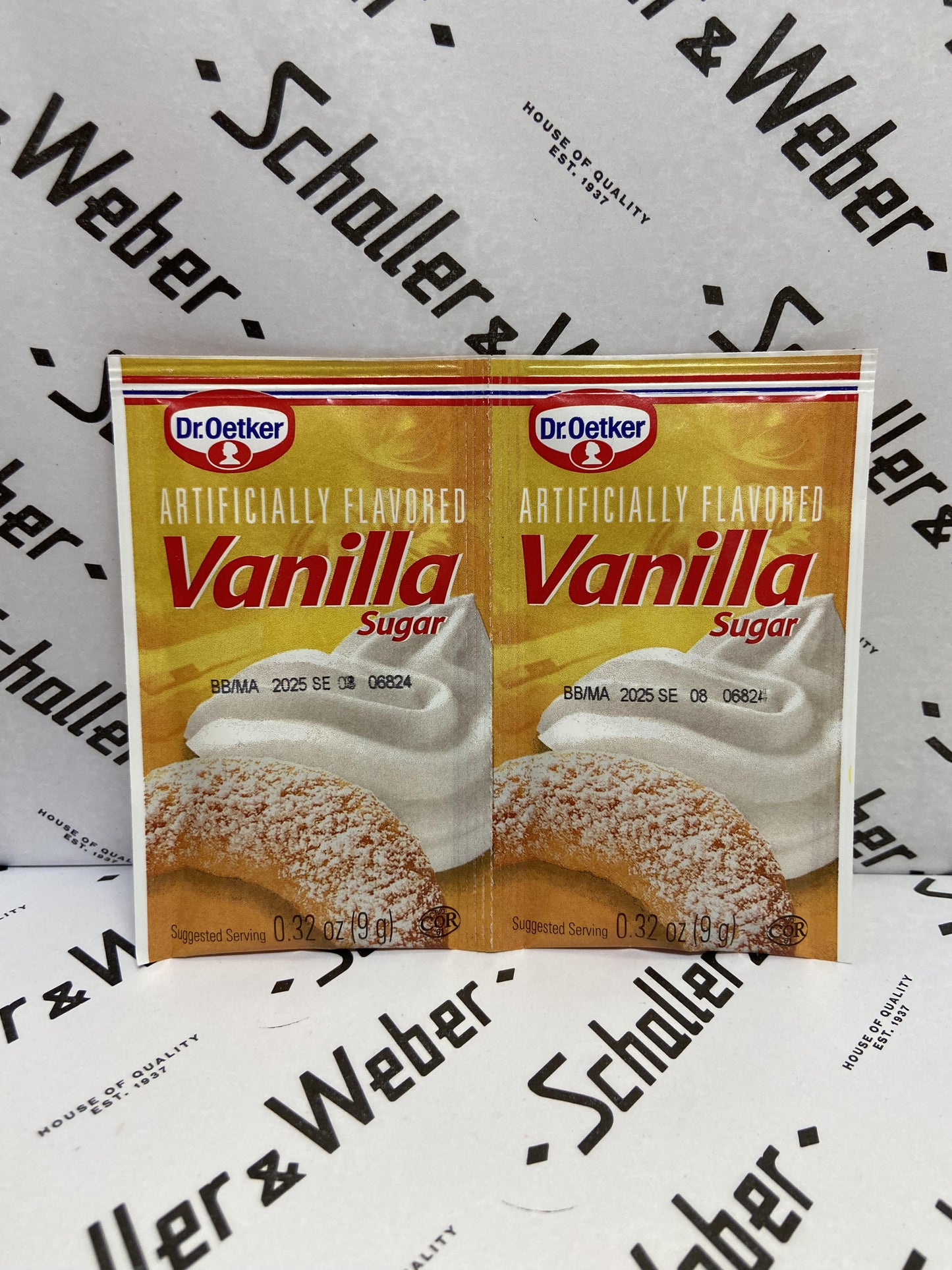 Dr. Oetker Artificially Flavored Vanilla Sugar 2 - 0.32 oz packs - Schaller & Weber
