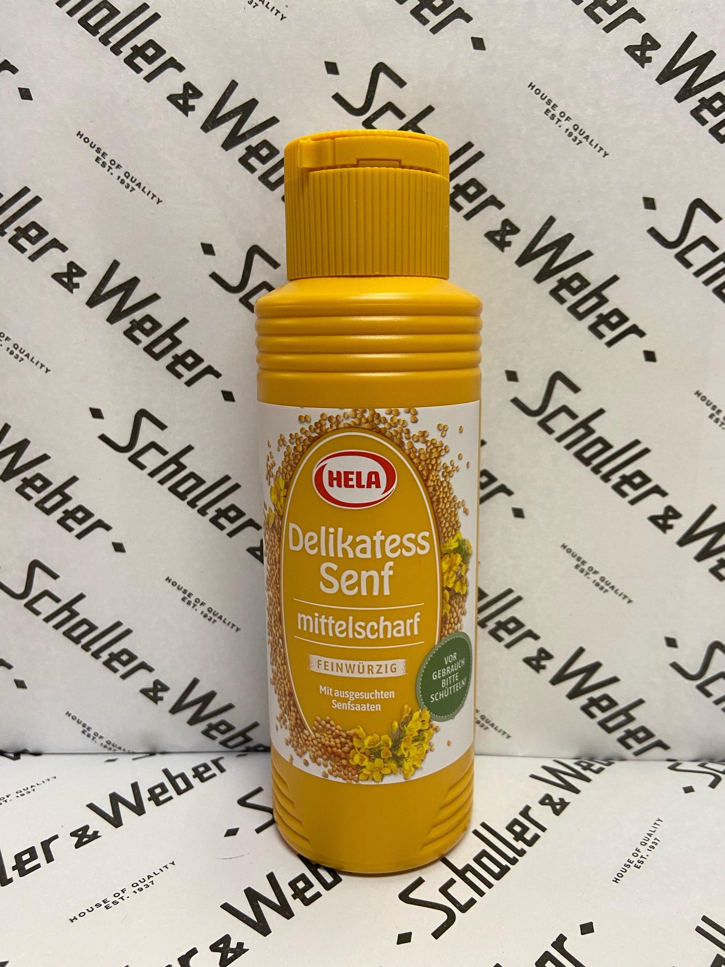 Hela Delikatess Senf mittelscharf feinwürzig 300 mL - Schaller & Weber