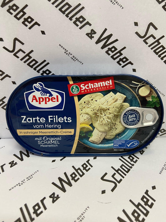 Appel Zarte Filets vom Hering in Sahniger Meerrettich - Creme 200g - Schaller & Weber