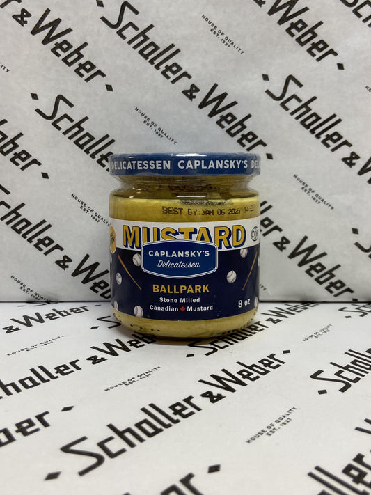 Caplansky's Delicatessen Ballpark Stone Milled Canadian Mustard 8 oz - Schaller & Weber
