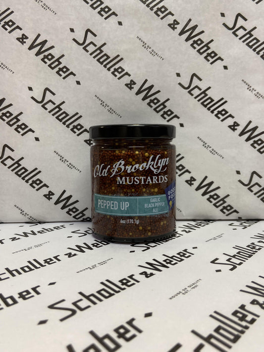Old Brooklyn Pepped Up Mustard 6 oz - Schaller & Weber