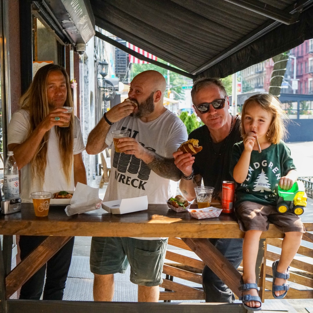 Friends and family at Schaller's Stube for classic German eats