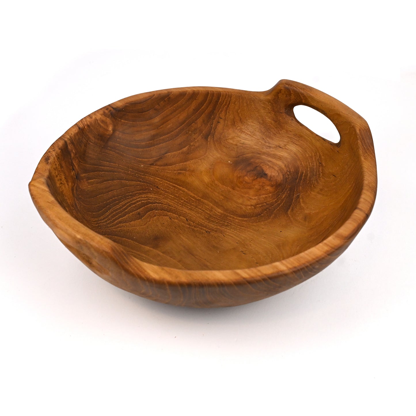 Tuckahoe Hardwoods Wooden Bowl with Handles 10"