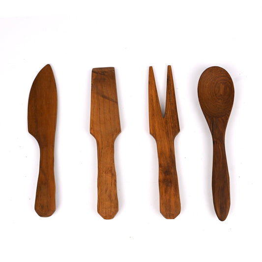 Tuckahoe Hardwoods Wooden Chacuterie Utensil Set
