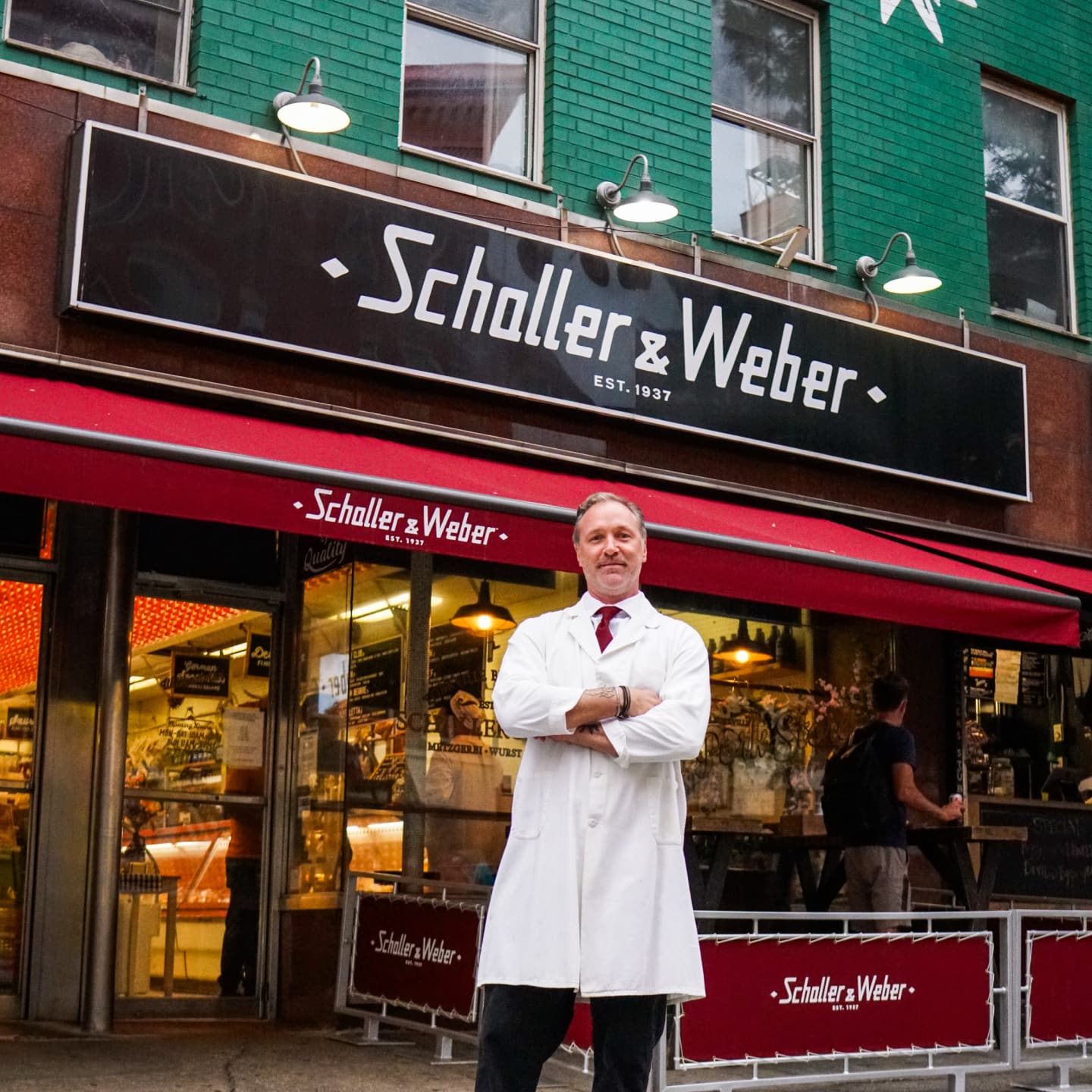 Jeremy Schaller and the Yorkville Schaller & Weber butcher shop